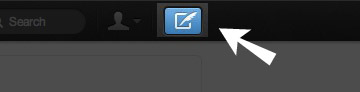 compose new tweet feather pen icon